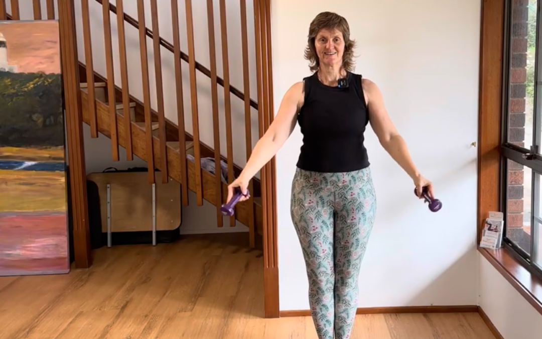 Arms with weights – Standing challenger class  – 13 mins